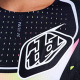 Schwarze Troy Lee Designs MX-Jersey Se Ultra Proton mit kurzen Ärmeln, sportliches Design, für Motocrossfahrer.