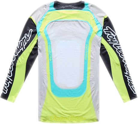 Troy Lee Designs Se Ultra MX-Jersey Vision Stone Weiß und Carbon, bequemes und stylisches Motocross-Trikot mit Logo und Mesh-Einsätzen.