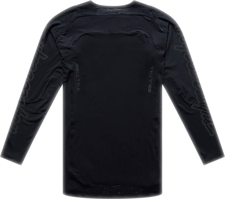 Schwarze TROY LEE DESIGNS Se Ultra MX-Jersey mit Monochrom-Design, bequem und atmungsaktiv für Motocross-Fahrer.
