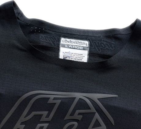 Troy Lee Designs MX-Jersey Se Ultra Mono in Schwarz, bequemes und strapazierfähiges Motorradsport-Hemd, detailreiche schwarze Optik