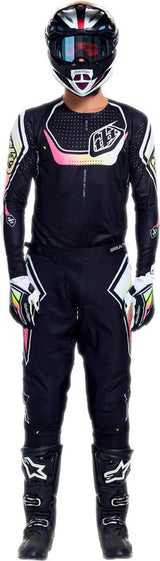 Schwarze Troy Lee Designs MX-Hose Se Ultra Proton mit elastischen Einsätzen und Mesh-Einsätzen für komfortablen Schutz.