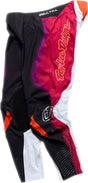 Troy Lee Designs MX-Hose Se Ultra Vision in Schwarz und Fuchsia, strapazierfähige Motocross-Hose mit elastischen Einsätzen.
