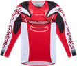 Troy Lee Designs MX-Jersey Se Pro Salvo in Rot und Weiß mit sportlichem Design und atmungsaktivem Material.