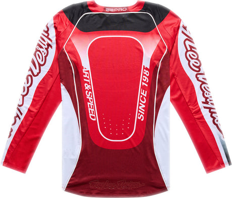 Troy Lee Designs MX-Jersey Se Pro Salvo in Rot und Weiß, bequemes Motocross-Trikot mit auffälligem Design