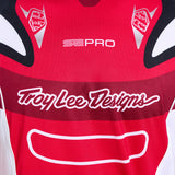 MX-Jersey von TROY LEE DESIGNS, Se Pro Salvo in Rot und Weiß, mit sportlichem Design und bequemer Passform.
