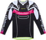 Troy Lee Designs Se Pro MX-Jersey Salvo in Schwarz und Weiß, bequemes Motorradtrikot mit stylischem Design.
