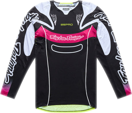Troy Lee Designs Se Pro MX-Jersey Salvo in Schwarz und Weiß, bequemes Motorradtrikot mit stylischem Design.