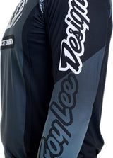 Troy Lee Designs Se Pro MX-Jersey in Schwarz und Grau, bequemes Motocross-Trikot mit stylischem Design.