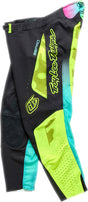 Troy Lee Designs MX-Hose Se Pro Myth Schwarz mit Flo Gelb, robuste Motorradhose mit Schutz und komfortable Passform