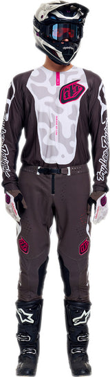 Troy Lee Designs Se Pro MX-Hose in Myth Dark Olivgrün und Pumice, robuste Motocross-Hose mit verstellbarem Bund und Belüftung.