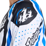 Troy Lee Designs GP Pro MX-Jersey Roller in Weiß und Blau, mit sportlichem Design und atmungsaktivem Material.