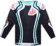Troy Lee Designs GP Pro MX-Jersey Roller Schwarz und Petrol, atmungsaktive Motocross-Jersey mit Troy Lee Designs Logo