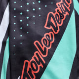 Troy Lee Designs GP Pro MX-Jersey Roller Schwarz und Petrol, leichte motocross-Jacke mit atmungsaktivem Material und sportlichem Design
