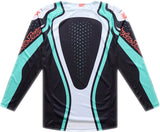 Troy Lee Designs GP Pro MX-Jersey Roller Schwarz und Petrol, atmungsaktive Motocross-Jacke mit Logo und Racing-Design