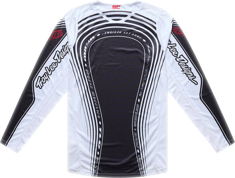 Troy Lee Designs GP Pro MX-Jersey Streamline Schwarz-Weiß, bequemes Motocross-Shirt mit stylischem Design.