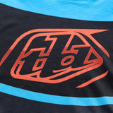 Troy Lee Designs GP Pro MX-Jersey Framework in Schwarz und Cyan, bequemes Motocross-Trikot mit atmungsaktivem Material