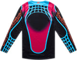 Troy Lee Designs GP Pro MX-Jersey Framework in Schwarz und Cyan, atmungsaktiv und strapazierfähig für Motorradsport.
