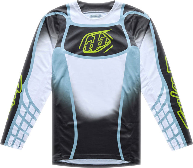 Troy Lee Designs GP Pro MX-Jersey in Framework Carbon und Grau, bequem und strapazierfähig für Motocross-Fahrten