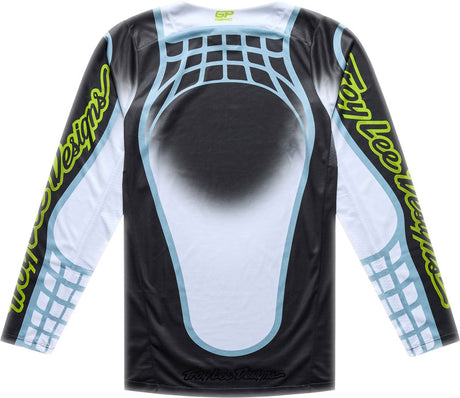 Motorrad-Motocross-Jersey von Troy Lee Designs GP Pro in Rahmen Carbon und Grau, mit sportlichem Design und atmungsaktivem Material