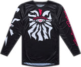 Troy Lee Designs GP Pro MX-Jersey Cyclops Schwarz mit schwarzem Design und atmungsaktivem Material für Motocross.