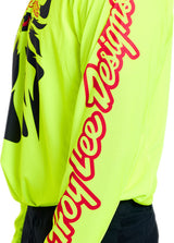 Troy Lee Designs GP Pro MX-Jersey Cyclops Flo in leuchtendem Gelb, atmungsaktives Motorradsport-Trikot mit auffälligem Design