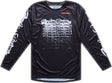 Schwarze Troy Lee Designs GP Pro MX-Jersey mit Stamp-Design, atmungsaktiv und bequem für Motocross-Fahrten.