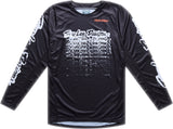 Schwarze Troy Lee Designs GP Pro MX-Jersey mit Stamp-Design, atmungsaktiv und bequem für Motocross-Fahrten.