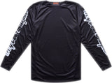 Troy Lee Designs GP Pro MX-Jersey Stamp Schwarz, schwarze Motocross-Jersey mit TROY LEE DESIGNS Logo, sportlich und bequem.