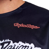 Troy Lee Designs GP Pro MX-Jersey Stamp Schwarz mit schwarzen Farben und racing-Designs, für Motocross-Fahrer.