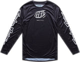 Schwarze Troy Lee Designs GP Pro MX-Jersey mit Badge, atmungsaktives Motorsport-Trikot für Motocrossfahrer.