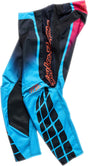 Troy Lee Designs GP Pro MX-Hose in Schwarz und Cyan mit Rahmen-Design, bequemes Motorrad-Design für Offroad-Fahrer
