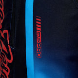 Troy Lee Designs GP Pro MX-Hose im Schwarz und Cyan mit flexiblem Framework für Motocross-Fahrer.