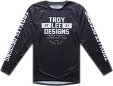 Troy Lee Designs GP Pro Air MX-Jersey Seal Schwarz, atmungsaktive schwarze Motocross-Jacke mit TROY LEE DESIGNS Logo.