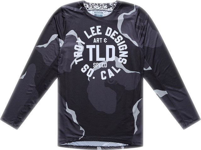 Troy Lee Designs GP Pro Air Jersey in Schwarz mit Camouflage-Muster, leichte MX-Jersey für Motocross und Offroad-Fahrten