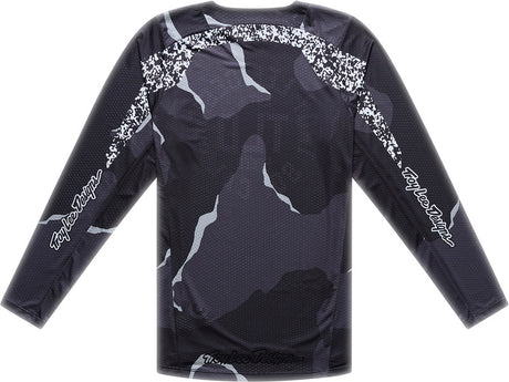 Troy Lee Designs GP Pro Air MX-Jersey in Schwarz mit Camouflage-Muster, atmungsaktives Motorradsporthemd.