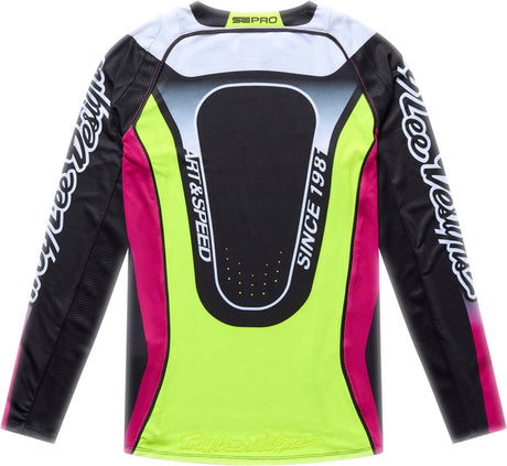 Troy Lee Designs Se Pro Jugend MX-Jersey Salvo in Schwarz und Weiß mit Logo-Details, bequemes Sportbekleidungsstück für junge Fahrer