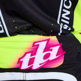 Kinder-Motorradhose Troy Lee Designs Se Pro Salvo in Schwarz und Weiß, strapazierfähig und bequem für den MX-Einsatz.