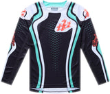 Troy Lee Designs GP Pro Jugend MX-Jersey Roller Schwarz und Petrol, atmungsaktive Motocross-Jersey für Jugendliche