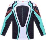 Troy Lee Designs GP Pro Jugend MX-Jersey in Schwarz und Petrol, bequemes Battle-Rennbekleidung für junge Motocross-Fahrer