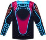 Kinder MX-Jersey von Troy Lee Designs GP Pro, schwarz und cyan, mit langlebigem Framework-Material auf einem Radsportbild