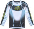 Jugend MX-Jersey von Troy Lee Designs GP Pro Framework in Carbon und Grau, mit auffälligem Design und atmungsaktivem Material.