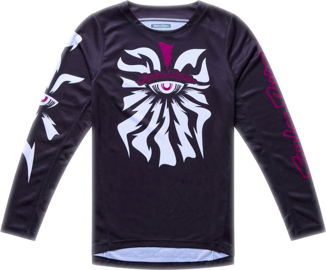 Kinder-Motocross-Jersey von Troy Lee Designs GP Pro Jugend Cyclops in Schwarz, sportliches MX-Jersey für junge Fahrer
