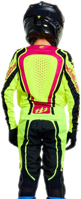 Motorrad MX-Hose von TROY LEE DESIGNS GP Pro Jugend, Gelb und Fuchsia, mit robustem Material und sportlichem Design.