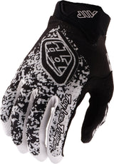 Troy Lee Designs Air Handschuhe Sever in Schwarz und Weiß, MX-Handschuhe für Motocross, mit gepolstertem Handrücken.