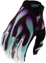 Troy Lee Designs Air Jugend MX-Handschuhe in Schwarz und Petrol, atmungsaktiv, mit flexiblem Material und rutschfestem Handflächenbereich