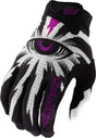 Troy Lee Designs Air Jugend MX-Handschuhe Cyclops in Schwarz und Fuchsia, robustes Geländefahrthandschuh-Design.