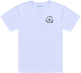 Weißes Troy Lee Designs Carb Club T-Shirt aus Freizeitbekleidung mit Logo-Print auf der Vorderseite.