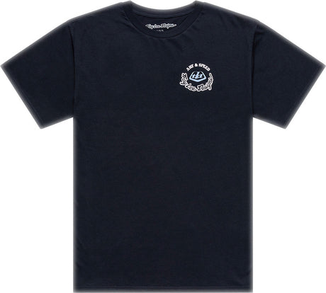 Schwarzes Troy Lee Designs Carb Club T-Shirt aus Freizeitbekleidung, mit stylischem Druck und bequemem Schnitt.