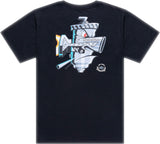 Schwarzes Troy Lee Designs Carb Club T-Shirt aus Freizeitbekleidung, bequemes Oberteil mit Logo und sportlichem Design.