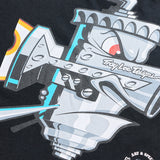 Schwarzes Troy Lee Designs Carb Club T-Shirt aus Freizeitbekleidung mit auffälligem Logo-Design, bequem und stilvoll.
